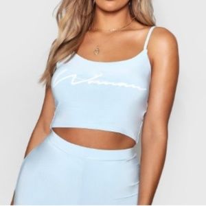 "Woman" Slinky Crop Top